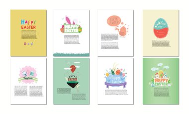 Çeşitli şablonlar mutlu Paskalya / vektör