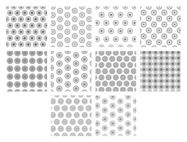 Vektör Icon set çeşitli çiçek desenleri