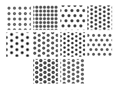 Vektör Icon set çeşitli çiçek desenleri