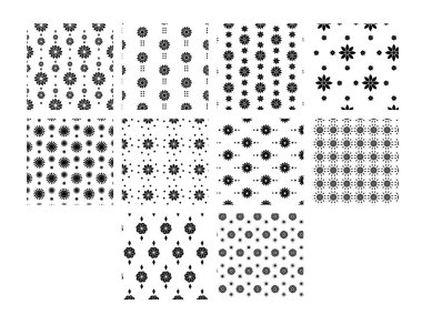 Vektör Icon set çeşitli çiçek desenleri