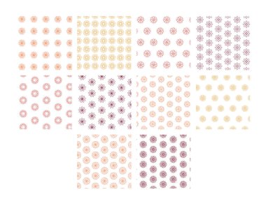 Beyaz arka plan karşı çiçek desenleri vektör görüntü