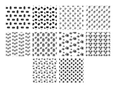 Farklı desen vektör Icon set