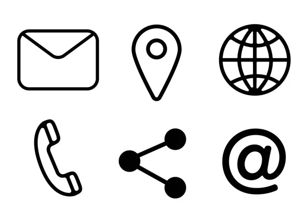 Varios iconos vectoriales de comunicación — Vector de stock
