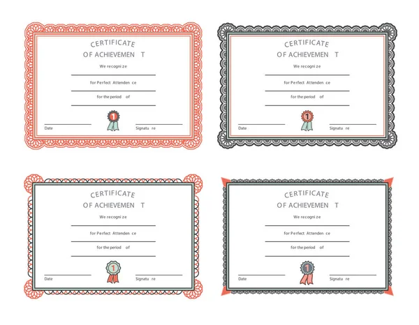 Training certificate templates — Stock Vector