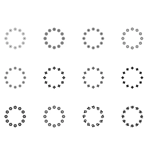 Forme variée formant un cercle — Image vectorielle