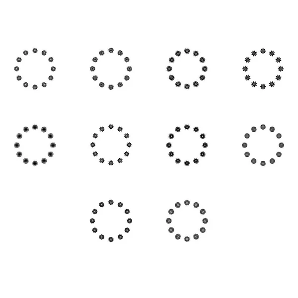 Forme variée formant un cercle — Image vectorielle