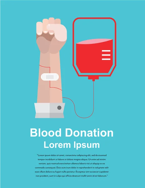 Modèle de conception vectorielle de don de sang — Image vectorielle