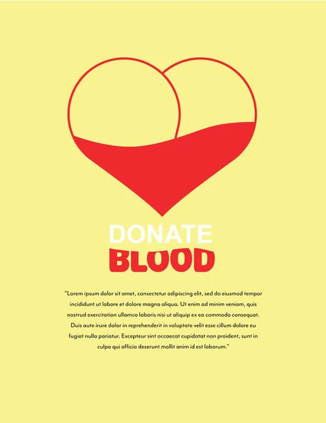 Modelo de projeto vetorial de doação de sangue — Vetor de Stock