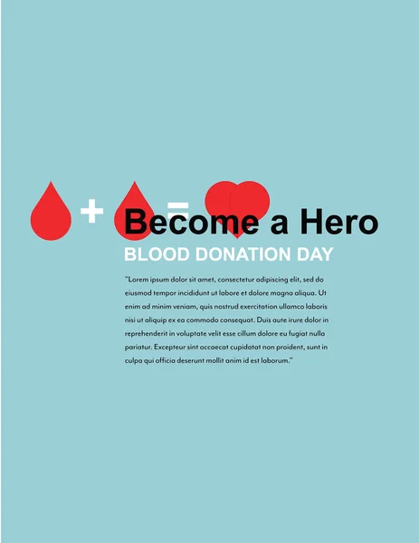 献血のベクトル デザイン テンプレート — ストックベクタ