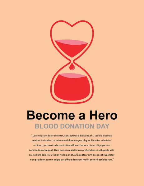 Vektor-Design-Vorlage für Blutspenden — Stockvektor