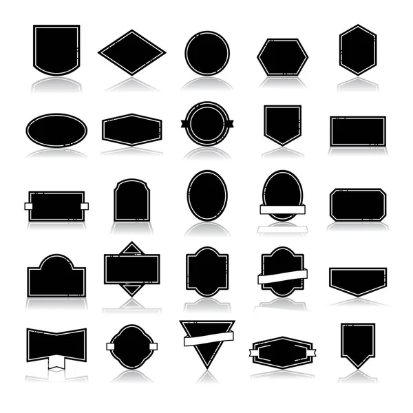 Ensemble de différentes cartes et cadres — Image vectorielle