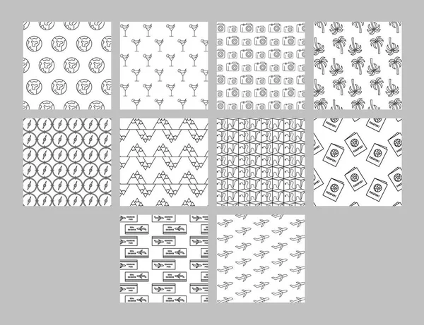 Ensemble d'icônes vectorielles pour les vacances d'été — Image vectorielle