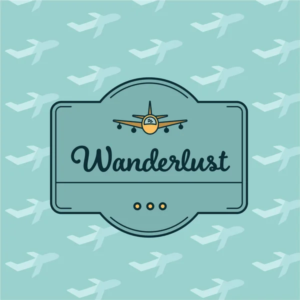 Símbolo vectorial leyendo wanderlust — Archivo Imágenes Vectoriales