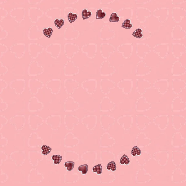 Imagen vectorial de los patrones de forma del corazón — Vector de stock