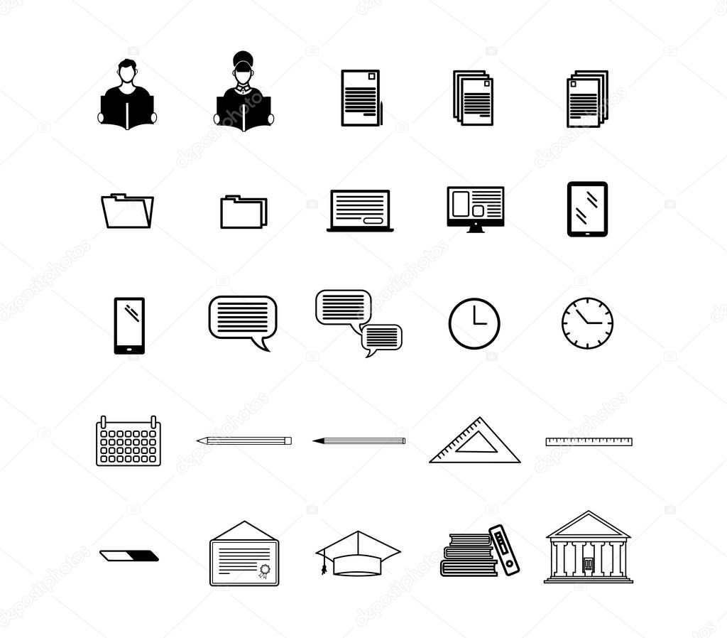 Various vector signs of education