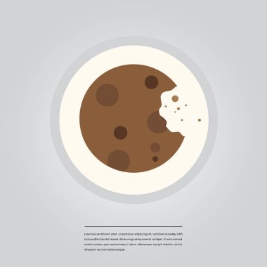 kurabiye plaka ve lorem Ipsum metin