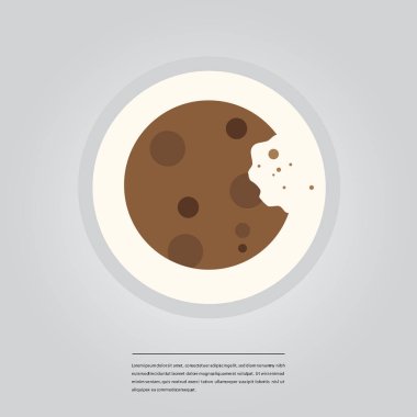 cookies on plate and lorem ipsum text clipart