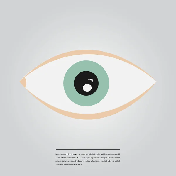 Imagen vectorial de lorem ipsum text con un ojo — Vector de stock