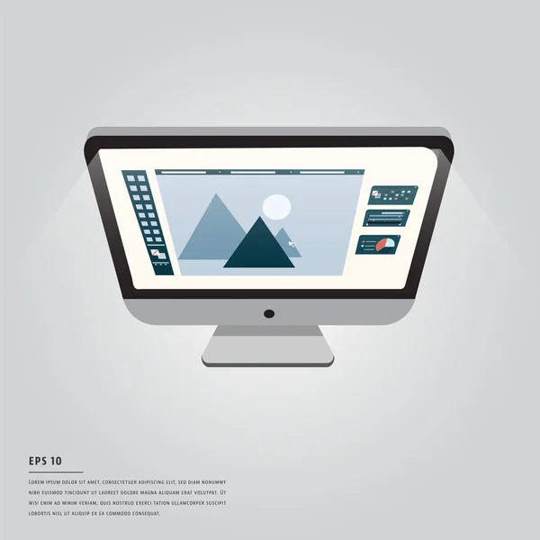 컴퓨터 그래픽 디자인 — 스톡 벡터