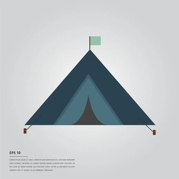Vektorbild av tält och lorem ipsum text — Stock vektor