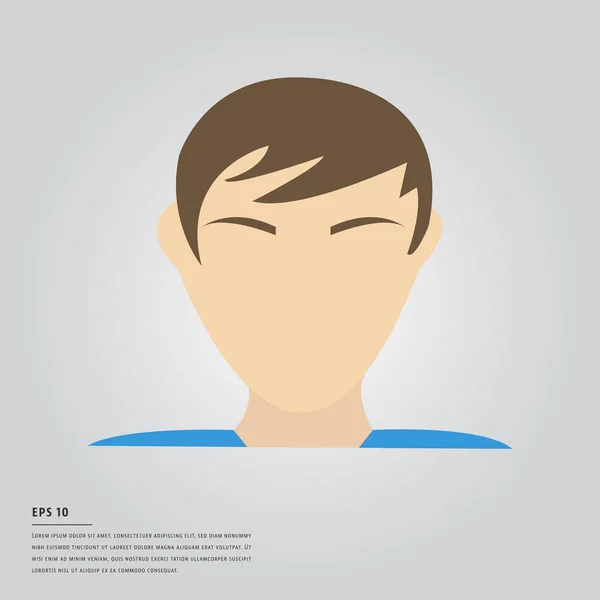 Lorem ipsum texte et visage humain — Image vectorielle