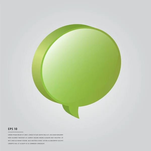Texto Lorem ipsum com símbolo de chat verde —  Vetores de Stock