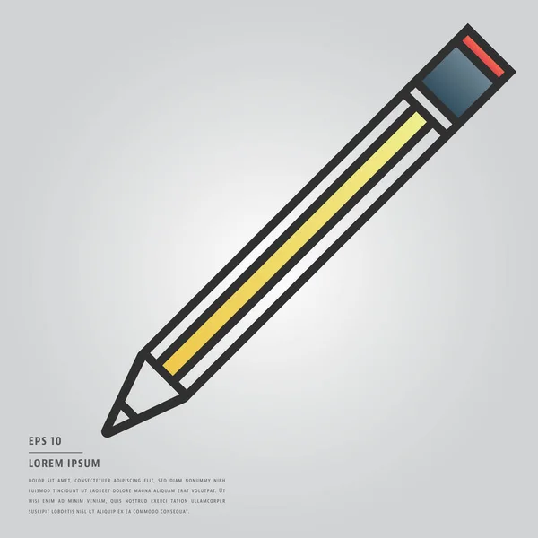 Lorem ipsum texte et crayon — Image vectorielle