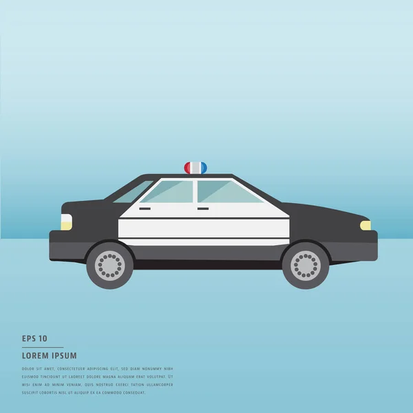 Lorem ipsum texto y coche de policía — Vector de stock