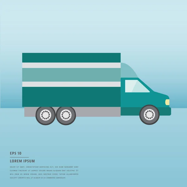 Lorem ipsum text and truck — Stock Vector