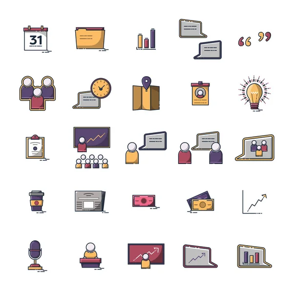 Conjunto de iconos vectoriales — Vector de stock