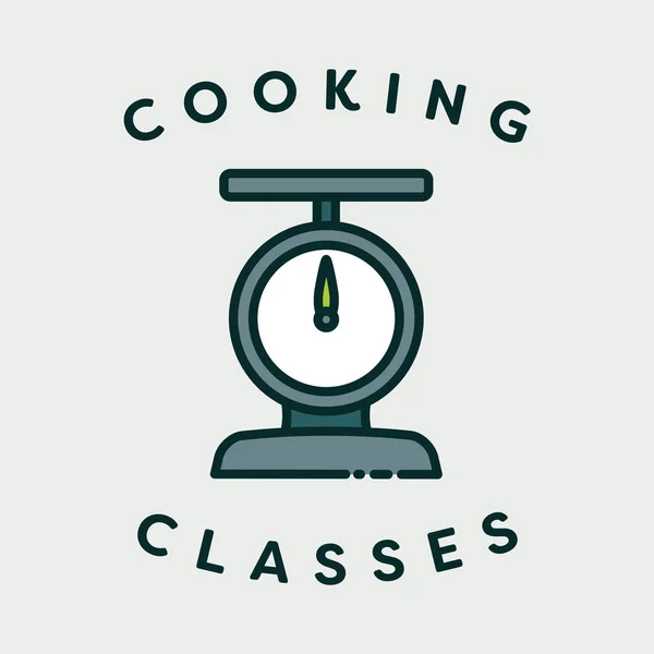 Skála szöveggel, főzés osztályok — Stock Vector