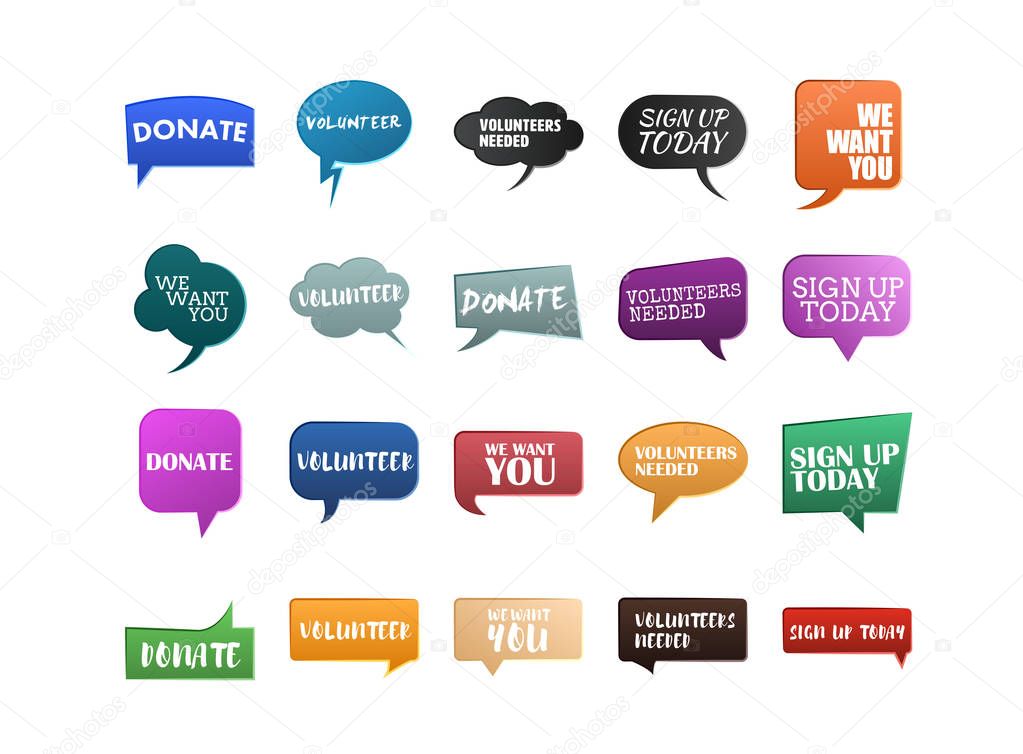 Vector icon of charity against white background