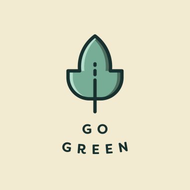 Vektör simgesi bir yaprak