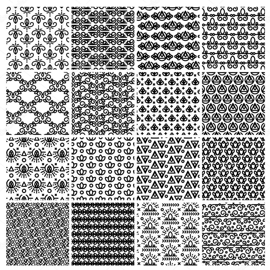 Vector set of various patterns