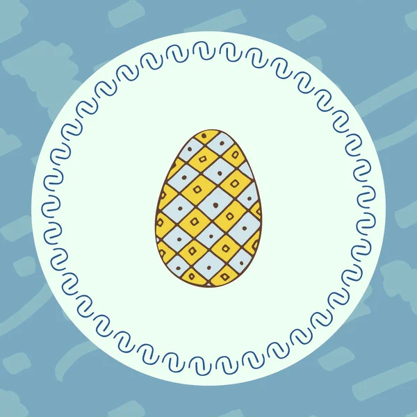Carte de voeux avec symbole oeuf de Pâques — Image vectorielle
