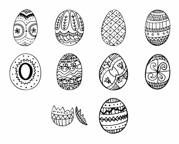 Tarjeta de felicitación con símbolo de huevo de Pascua — Vector de stock