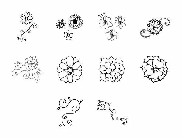 花矢量图标集 — 图库矢量图片