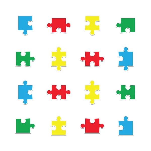 Set di icone vettoriali per puzzle — Vettoriale Stock