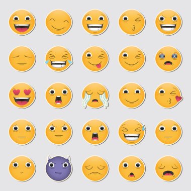 Vektör Icon set ifadeler