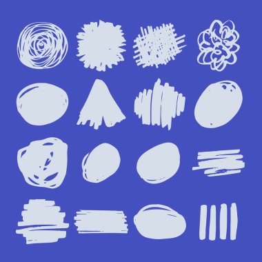 Vector icon set of doodle clipart