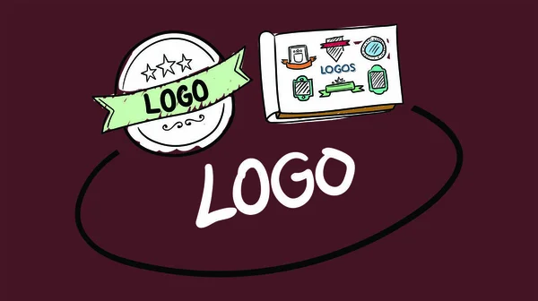 Logoları vektör simgesi — Stok Vektör