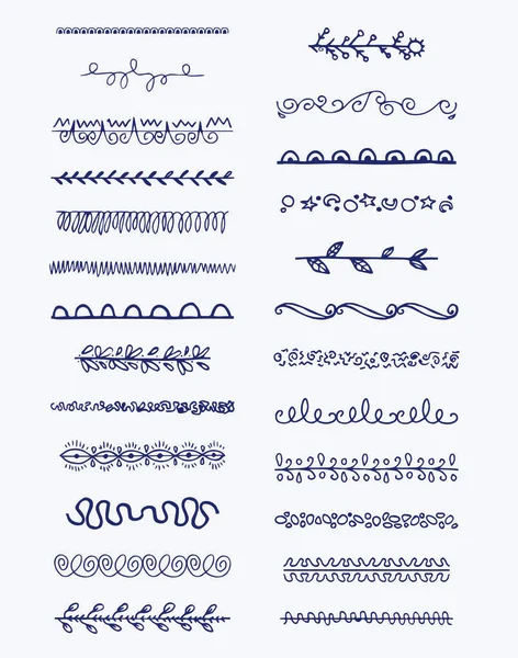 Vector icon set van bloemmotief — Stockvector