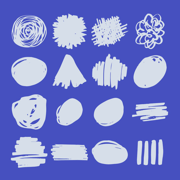 Vector icon set of doodle
