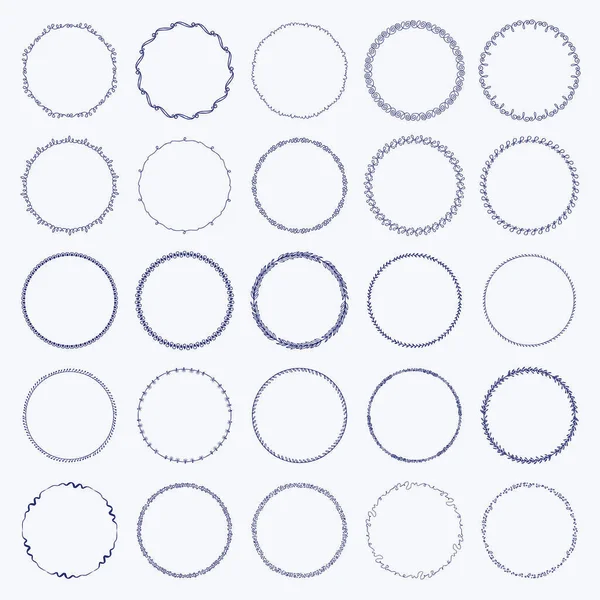 圆的帧矢量图标集 — 图库矢量图片
