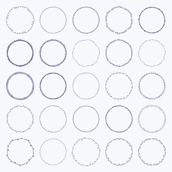 圆的帧矢量图标集 — 图库矢量图片