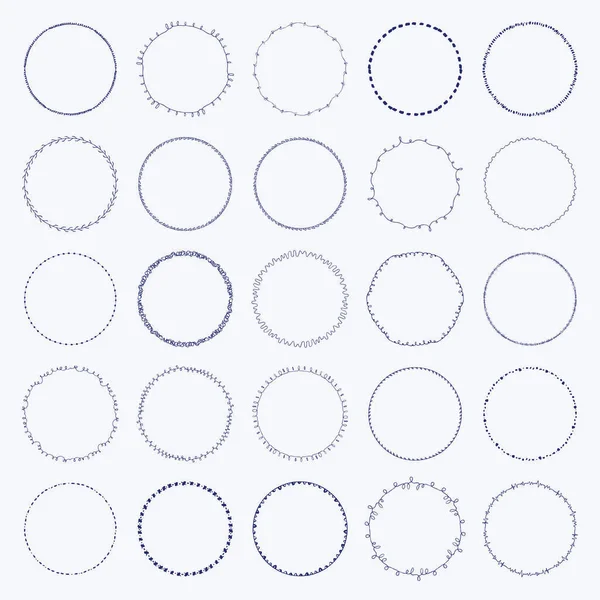 Ensemble d'icônes vectorielles de cadres ronds — Image vectorielle