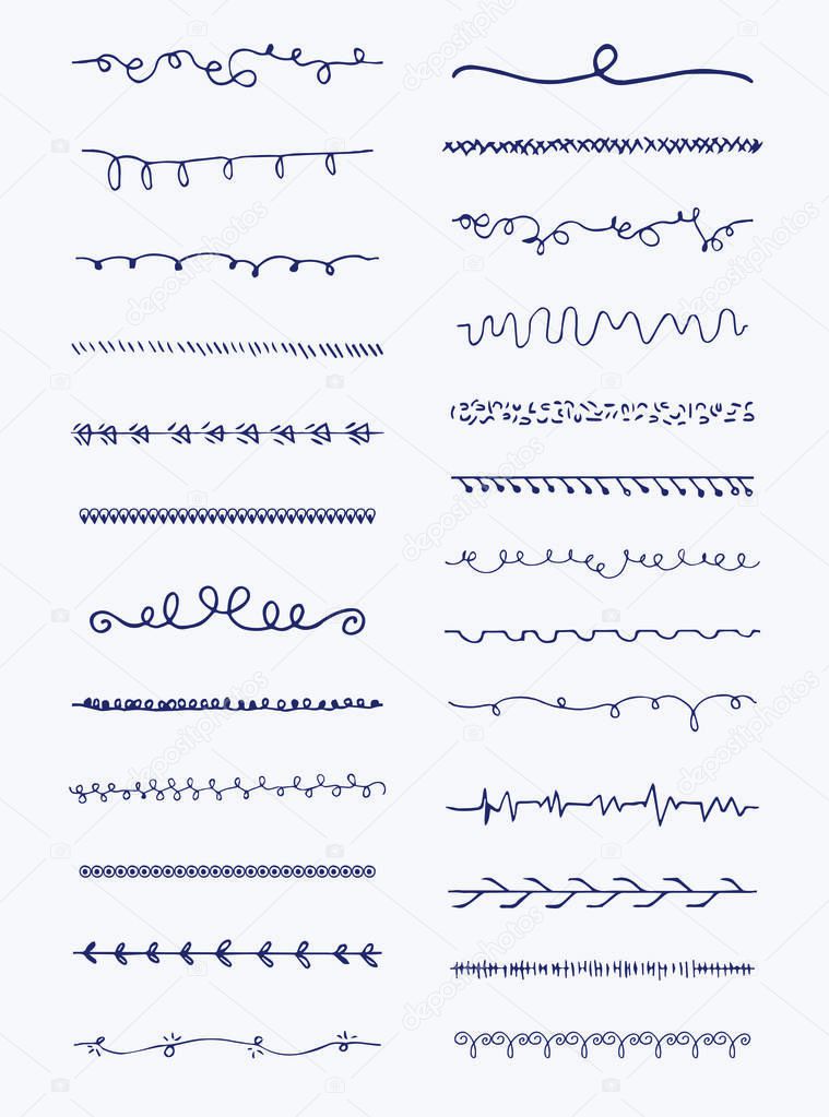 Vector icon set of floral pattern