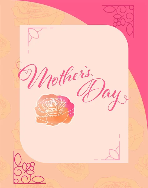 Cartão de saudação para o dia das mães —  Vetores de Stock