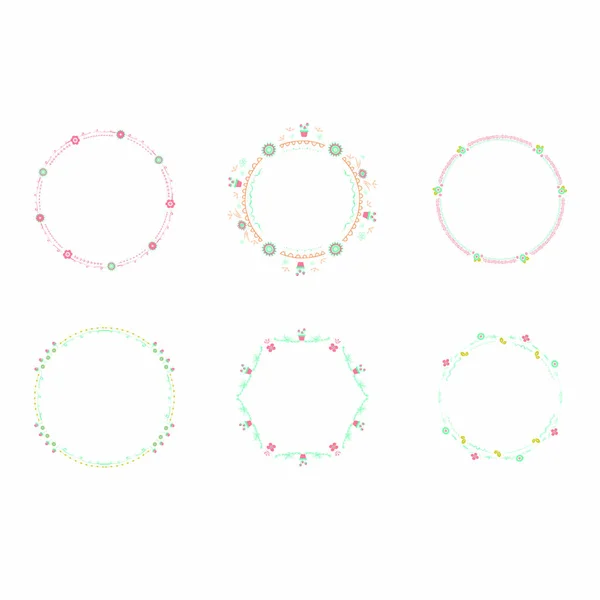 Varios marcos circulares — Archivo Imágenes Vectoriales