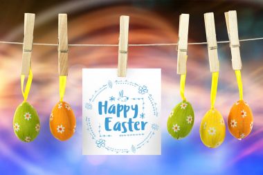 Happy easter logo clipart
